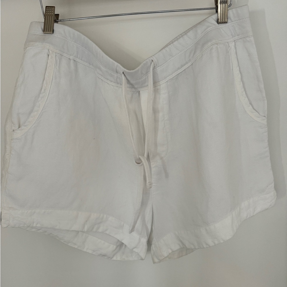 James Perse White Linen Blend Shorts | Size 4 NWT